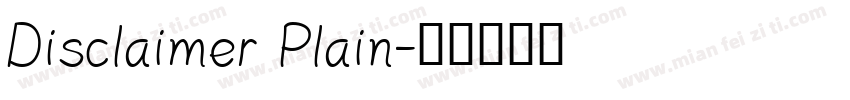 Disclaimer Plain字体转换